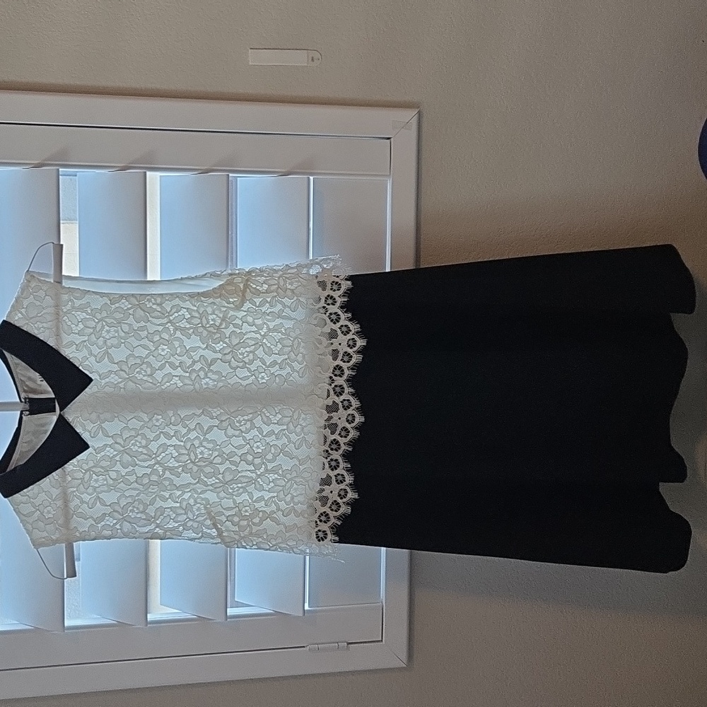 Alice + Olivia Black and White Lace Dress Size 8..MINT CONDITION..NEVER WORN - Picture 2 of 3